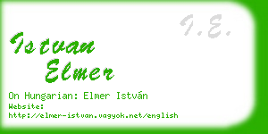 istvan elmer business card